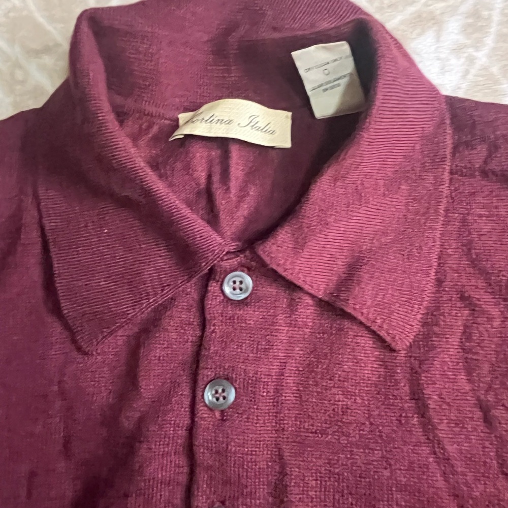 CORTINA ITALIA Mena Burgundy 100% Merino Wool Made In Italy
Sweater Size L